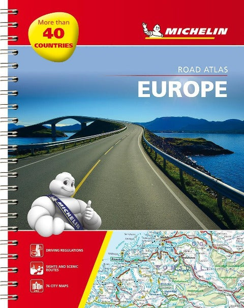 Michelin Europa - Straßen- und Reiseatlas Spiralbindung