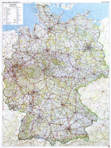 Straßenkarte Deutschland 1:700.000 (D102)