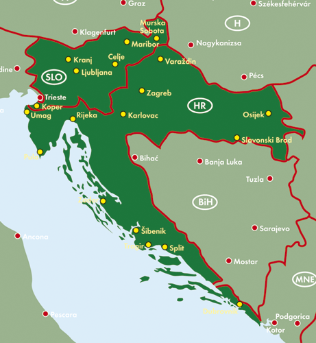 Kroatien - Slowenien - Superatlas