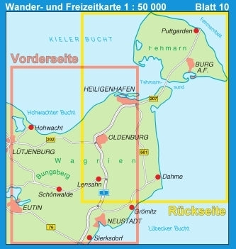 10 Fehmarn - Neustadt 1:50 000 - Wander- und Freizeitkarte Schleswig-Holstein