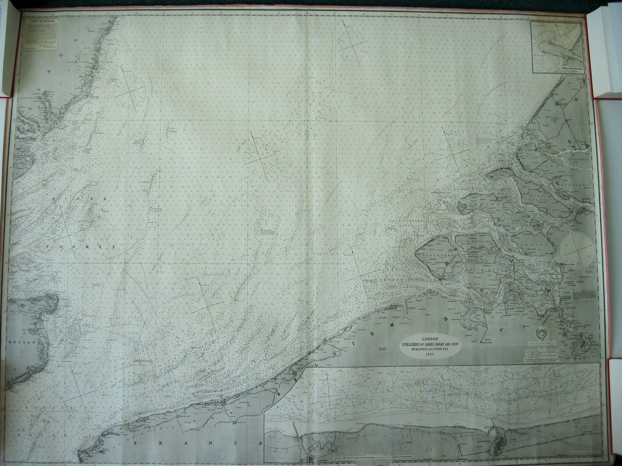 James Imray & Son: Flemish Banks River Thames to the River Schelde, 1880 [Blueback sea chart]