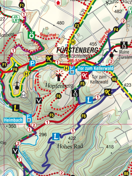 Lichtenfels 1:25.000 - Rad- und Wanderkarte