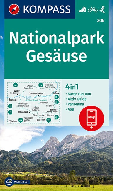 206 Nationalpark Gesäuse - Kompass Wanderkarte