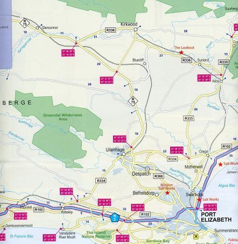 Garden Route 1:375.000 - Straßenkarte MapStudio - Südafrika