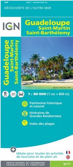 Guadeloupe 1:80.000 Landkarte