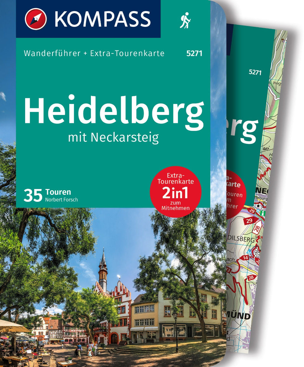 5271 - Heidelberg mit Neckarsteig - 35 Touren - KOMPASS Wanderführer