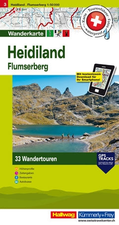 Heidiland, Flumserberg 1:50.000 - Touren-Wanderkarte