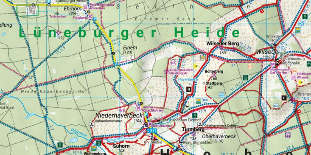 Naturpark Lüneburger Heide - Wanderkarte 1:50.000 - Freytag & Berndt