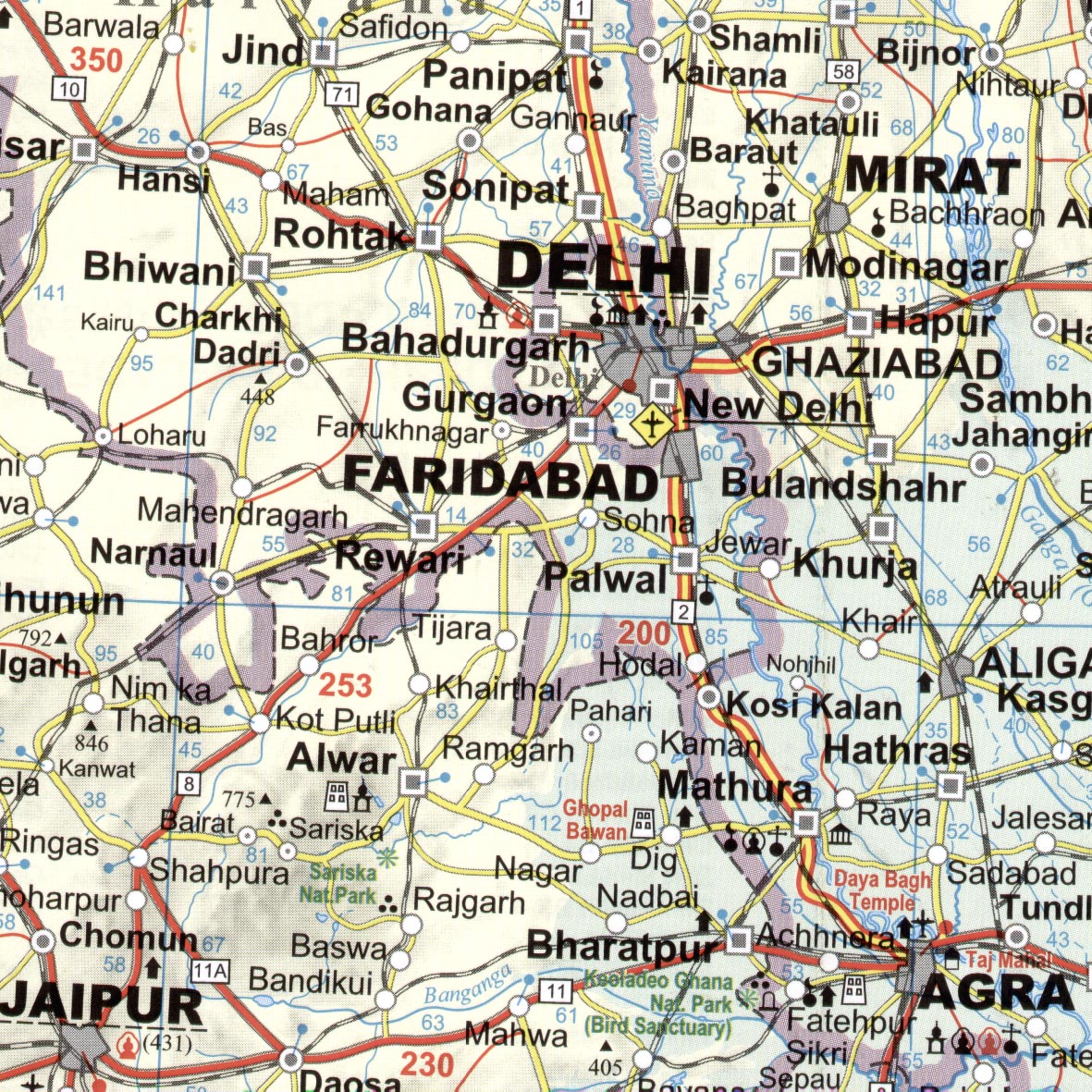 Indien Road Map 1:3 Mio.