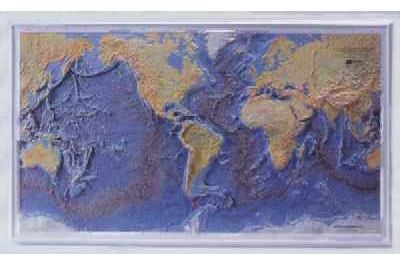 3D Relief Weltkarte Ocean Floor