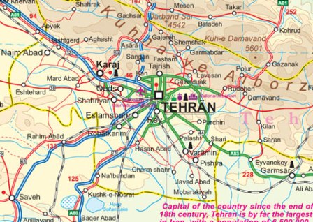 Tehran and Northern Iran - 1:15.000 / 1:8.000.000 ITM