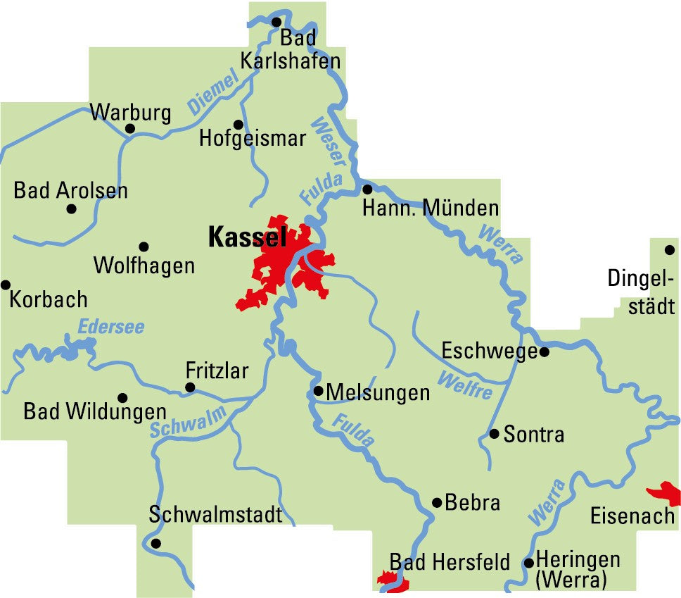 Kassel/Nordhessen - ADFC Regionalkarte