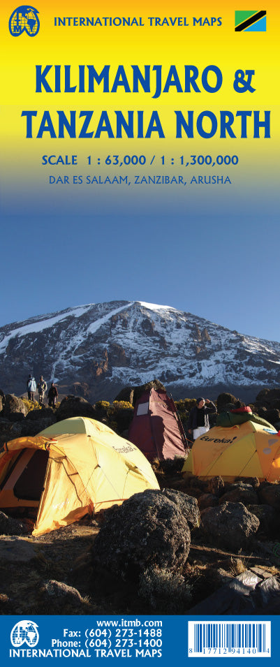 Kilimandscharo und Tansania Nord 1:63.000 / 1:3 Mio.
