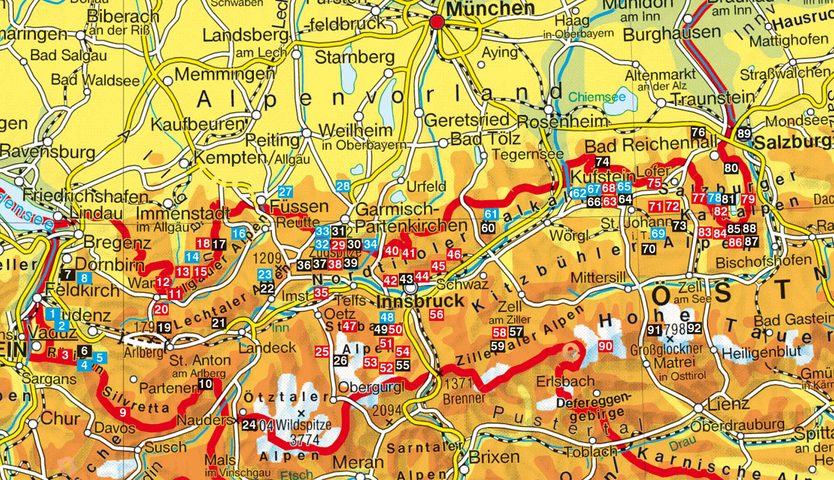 Klettersteige Bayern · Vorarlberg · Tirol · Salzburg - Rother Wanderführer