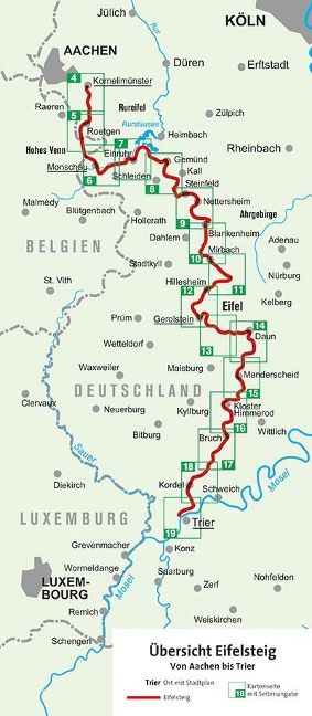 2502 Eifelsteig 1:50.000 - Kompass Wander-Tourenkarte