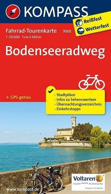 7005 Bodenseeradweg 1:50.000 - Kompass Fahrrad-Tourenkarte