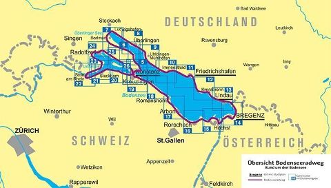 7005 Bodenseeradweg 1:50.000 - Kompass Fahrrad-Tourenkarte