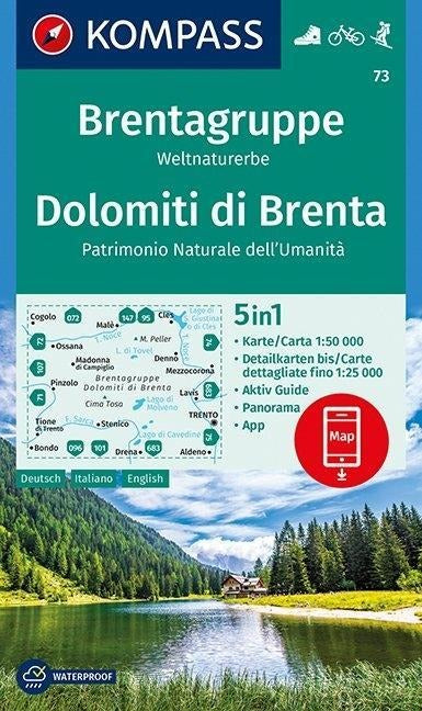 73 Brentagruppe, Weltnaturerbe, Dolomiti di Brenta 1:50 000
