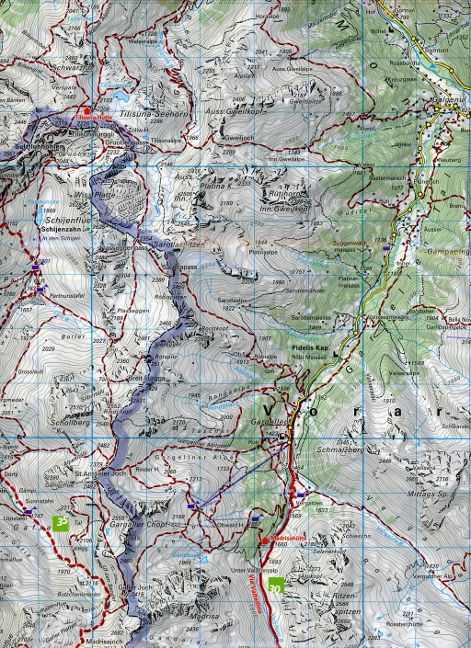 113 Davos - Arosa - Prättigau - Klosters 1 : 40 000 - Kompass Wanderkarten