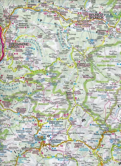 364 Dolomiten 1 : 150 000 - Kompass Autokarte mit Panorama