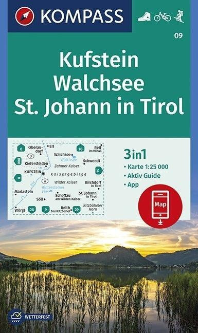 09 Kufstein, Walchsee, St. Johann in Tirol 1:25.000 - Kompass Wanderkarte