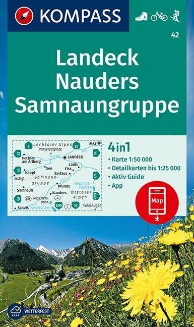 42 Landeck-Nauders-Samnaungruppe - Kompass Wanderkarte
