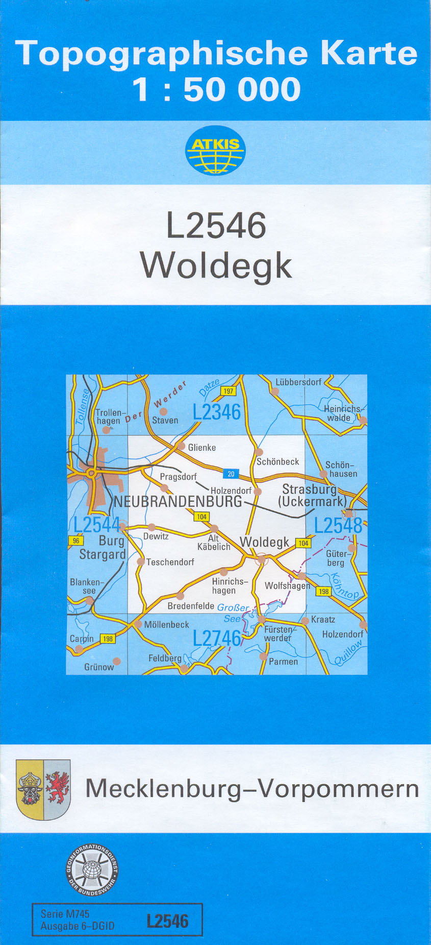 Mecklenburg - Vorpommern 1:50.000 Topographische Karten