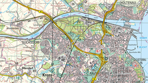 Schleswig-Holstein 1:50.000 Topographische Karten