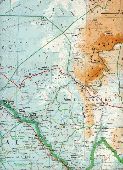 Mauretanien - 1:1,75 Mio. Gizi Map