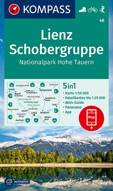 48 Lienz - Schobergruppe 1:50.000 - Kompass Wanderkarte