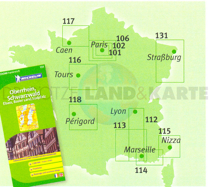 Frankreich - Michelin Zoom-Karten