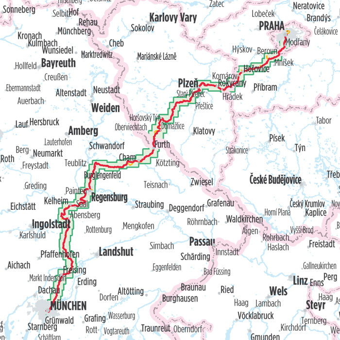 München-Regensburg-Prag - Bikeline Radtourenbuch