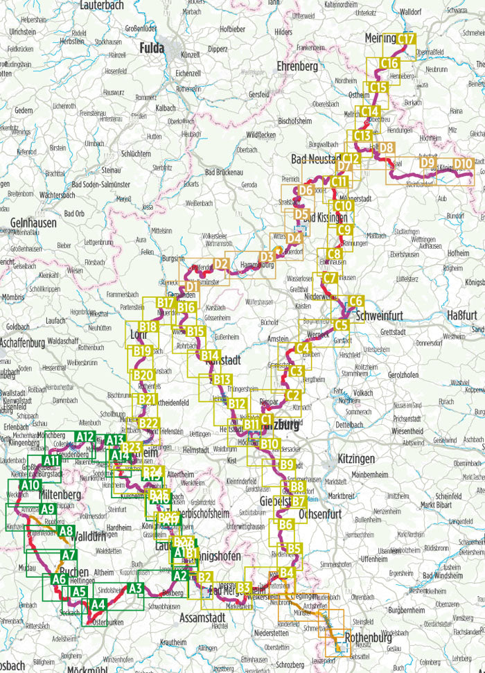 Fränkischer Radachter - Main-Werra-Radweg - Fränkische Saale - Bikeline Radtourenbuch