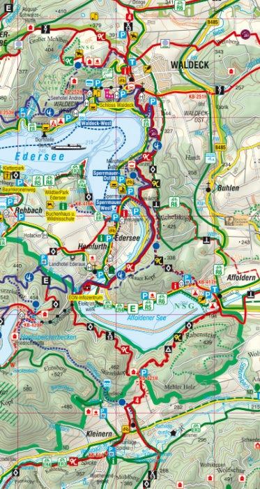 Erlebnisregion Edersee 1:50.000 - Rad- und Wanderkarte
