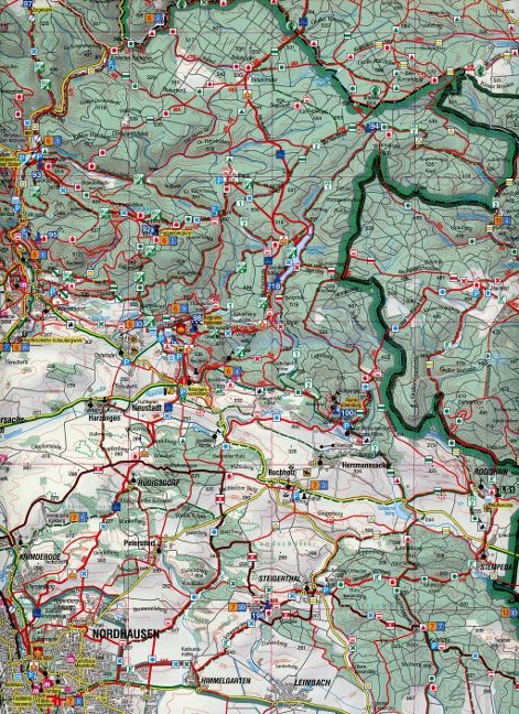 Östlicher Naturpark Harz 1:50.000 - Wanderkarte