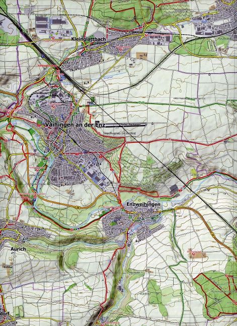 Stuttgart Nordwest - 1:25.000 NaturNavi Wanderkarte