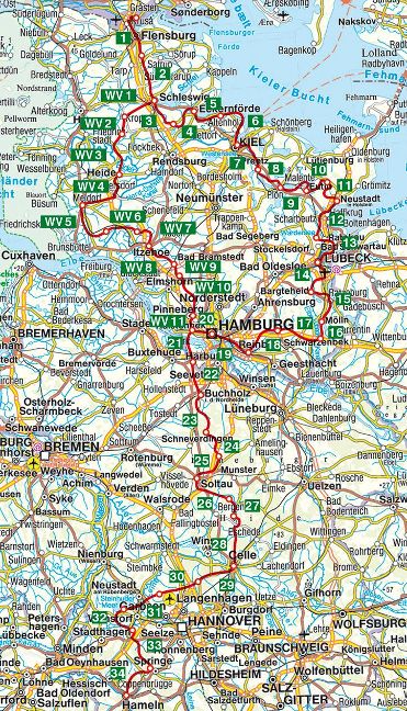 Fernwanderweg E1 - Deutschland Nord: von Flensburg bis Hameln - Rother Wanderführer