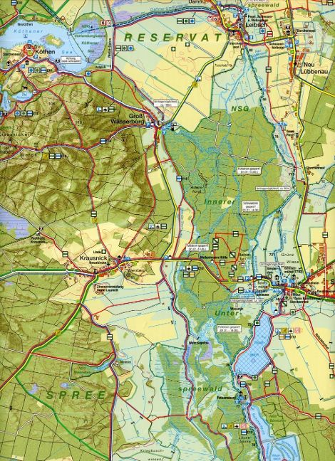 Rad-, Wander- und Gewässerkarten-Set Spreewald - 1:35.000