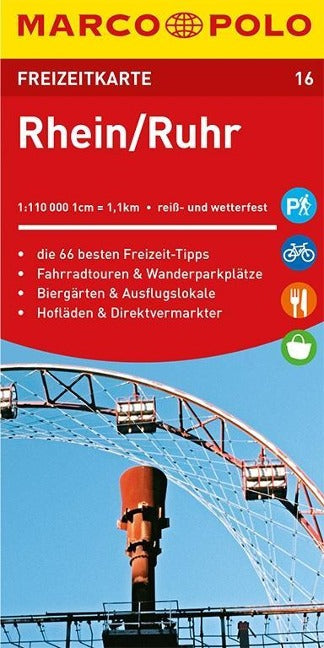 Rhein, Ruhr 1:110.000 - Marco Polo Freizeitkarte
