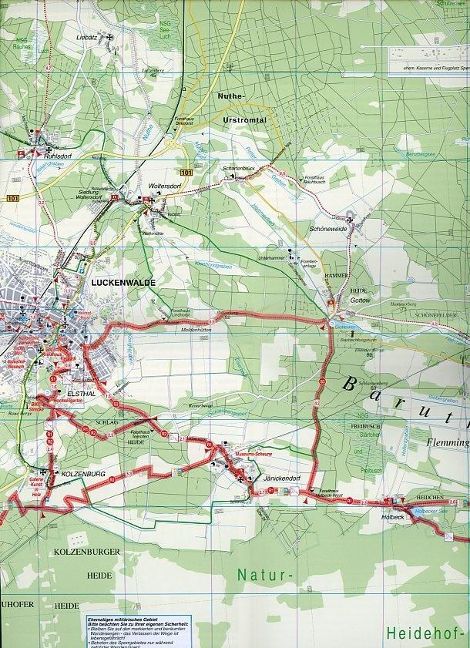 136 Niederer Fläming, Luckenwalde, Jüterbog mit Flaeming-Skate und FlämingWalk 1:50.000