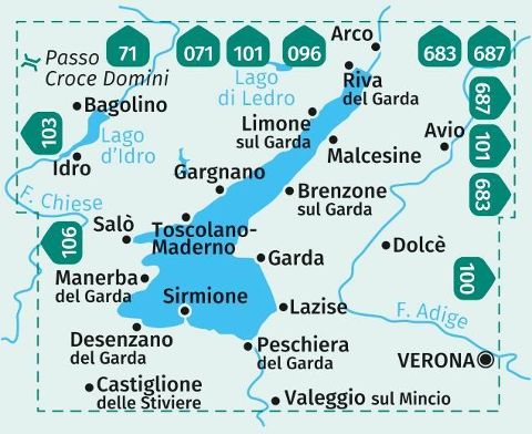 697 Gardasee und Umgebung 1:35.000 - Kompass Wanderkartenset
