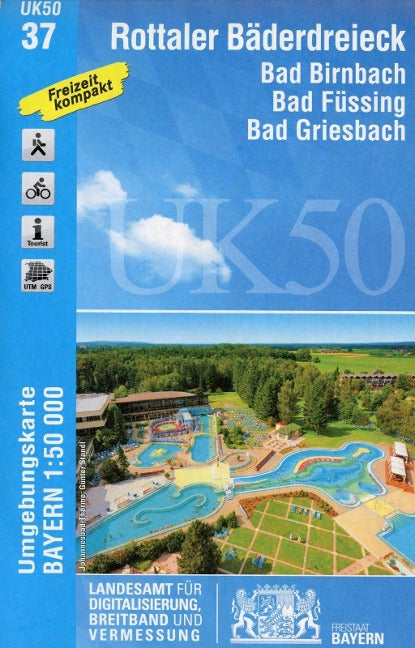 UK50-37 Rottaler Bäderdreieck - Wanderkarte 1:50.000 Bayern
