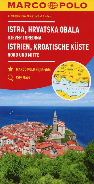 Marco Polo Istrien / Kroatische Küste Nord und Mitte 1 : 200 000