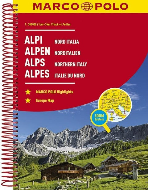 Alpen, Norditalien - 1:300 000 (Spiralbindung) M - MARCO POLO