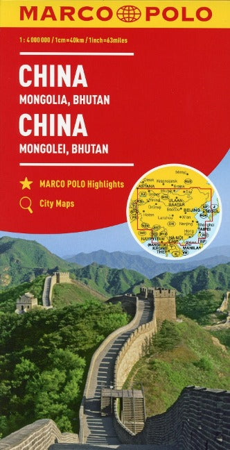 Marco Polo China,  Mongolei, Bhutan 1:4 Mio.