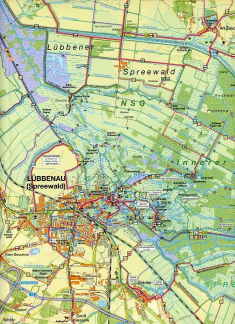 Rad-, Wander- und Gewässerkarte Oberspreewald - 1:35.000