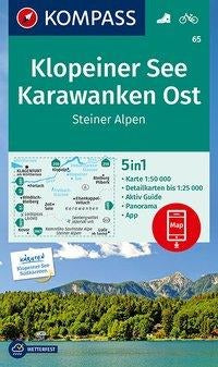 65 Klopeiner See, Karawanken Ost 1:50.000 - Kompass Wanderkarte