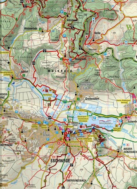 Eschwege 1:33.000 - Rad- und Wanderkarte