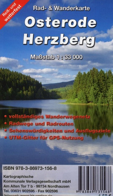 Osterode - Herzberg 1:33.000 - Rad- und Wanderkarte