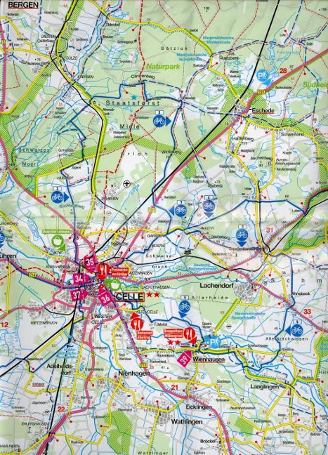 Hannover, Südheide 1:110.000 - Marco Polo Freizeitkarte